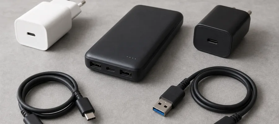 Powerbanks mit USB-C laden: Anleitung fuer Netzteile, Kabel und Anschluesse