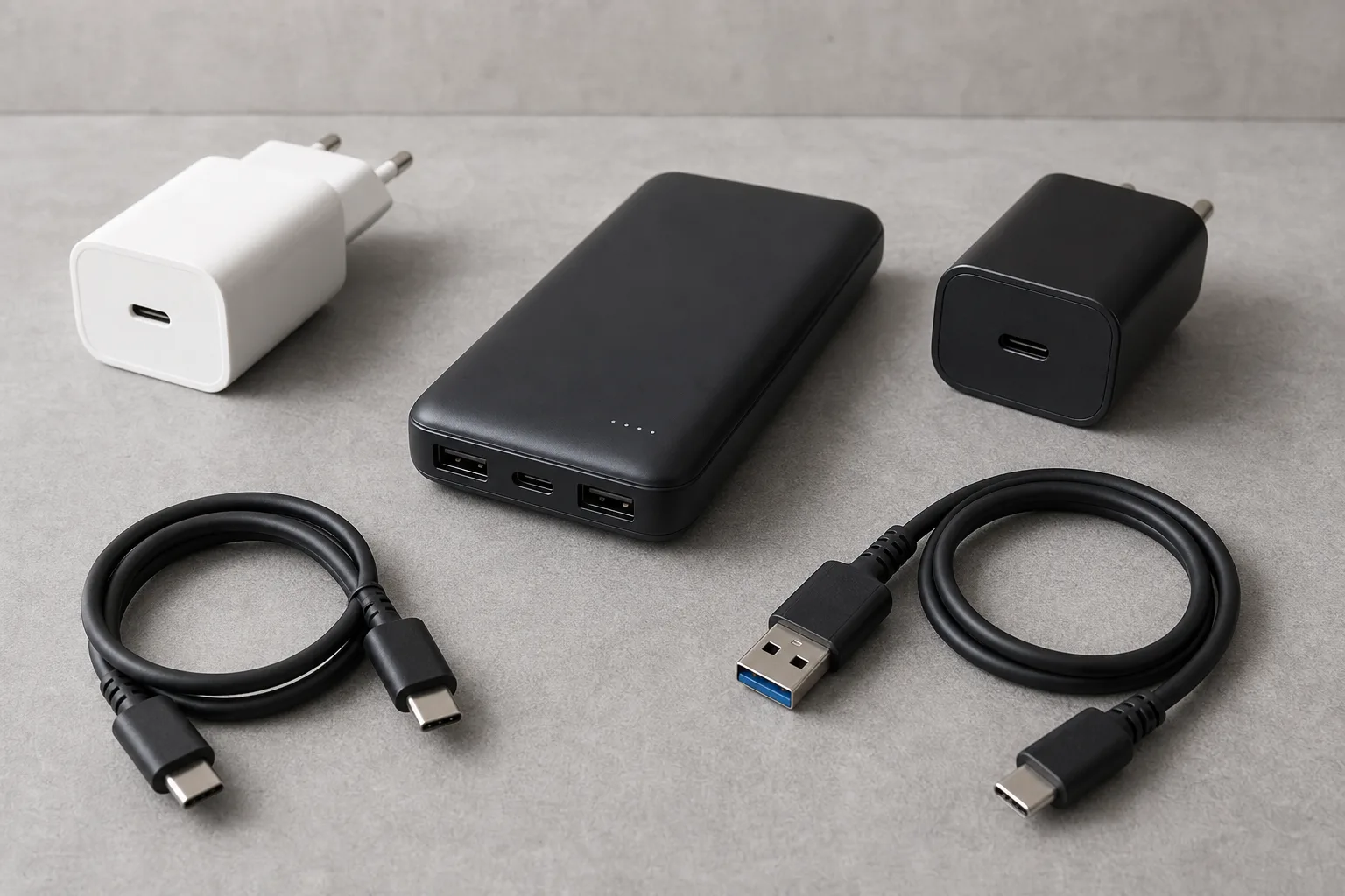 Powerbanks mit USB-C laden: Anleitung fuer Netzteile, Kabel und Anschluesse