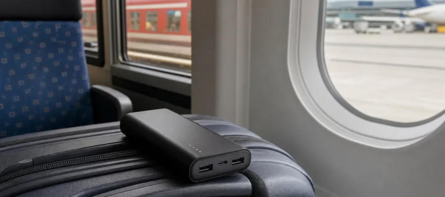 Powerbanks auf Reisen nutzen: Tipps fuer Flugzeug, Bahn und Auto